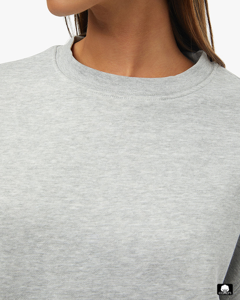 Oversized Crewneck | Heather Grey - Image 4