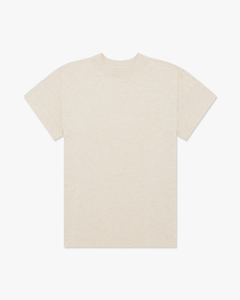 Oversized Jersey Sleep Tee | Oat Heather - Image 2