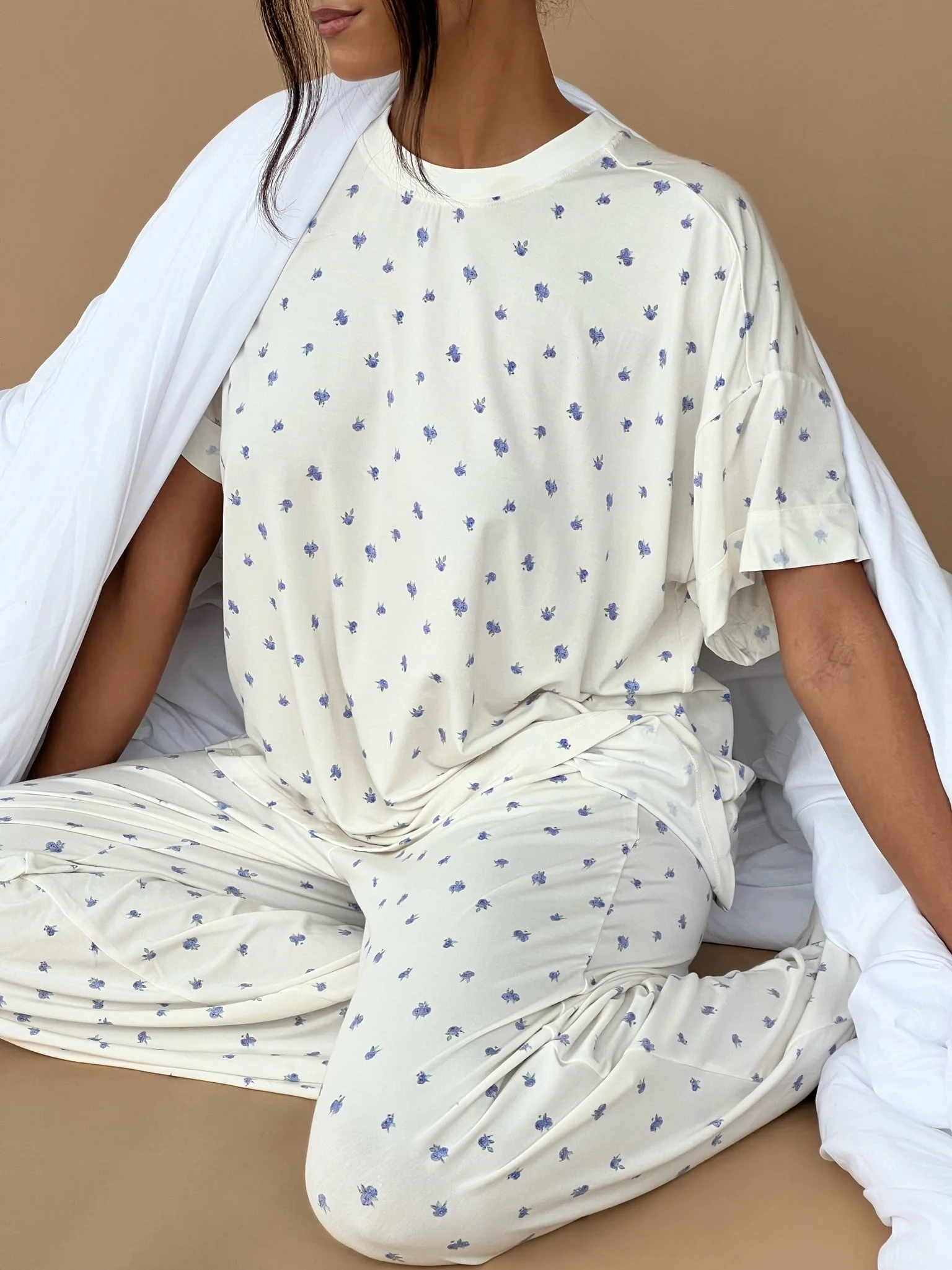 Oversized Sleep Tee | Ivory (V2) - Image 2