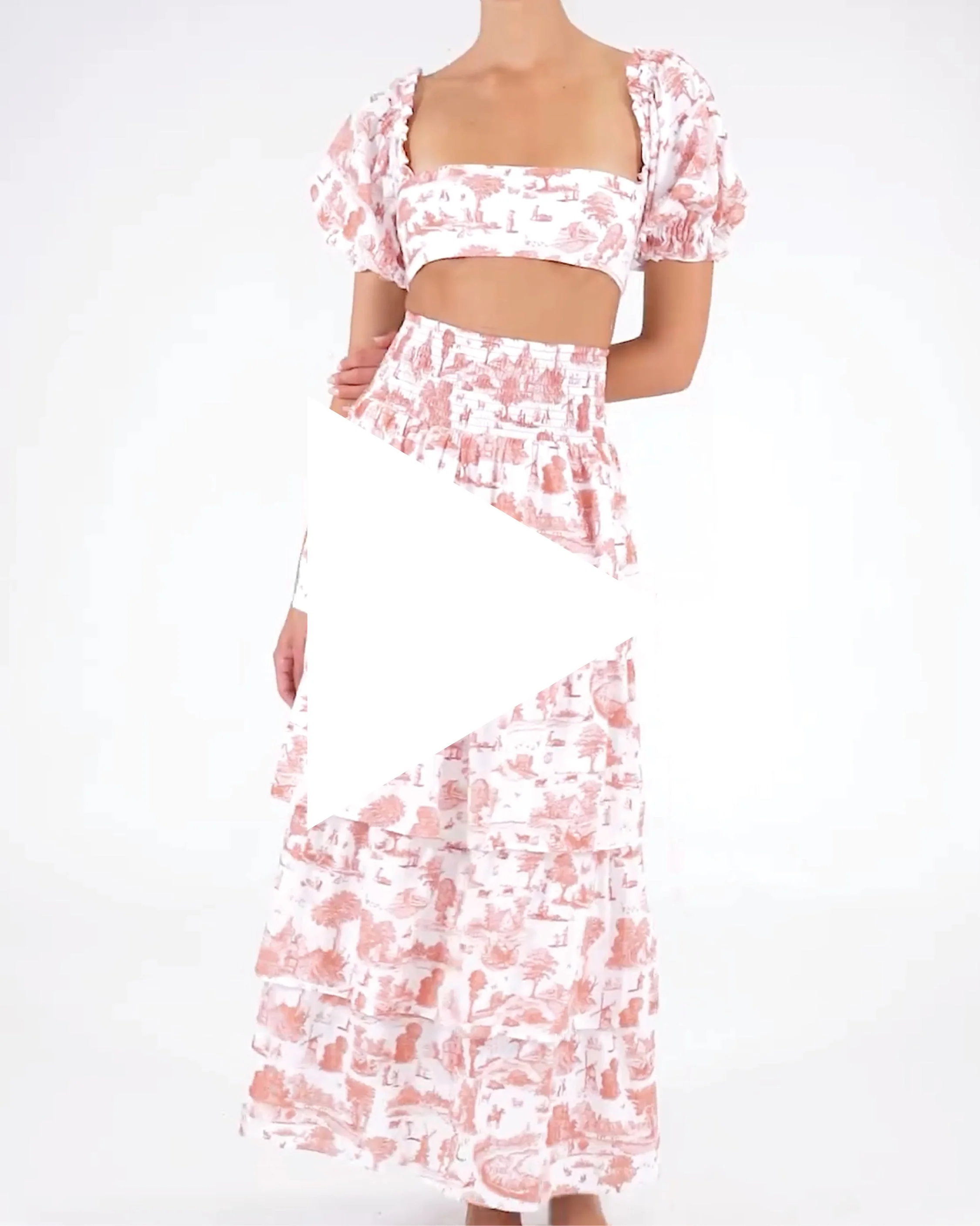Paloma Skirt | Vintage Toile Terracotta - Image 4