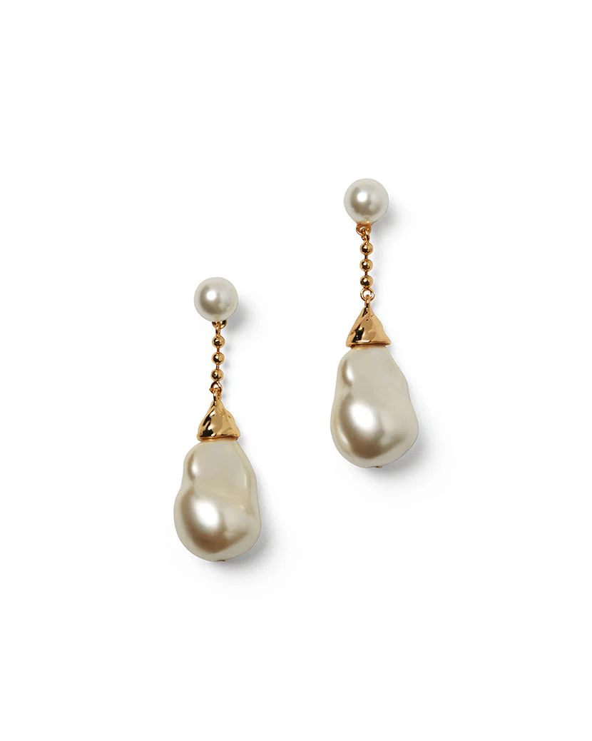 Pearl Dangle Earring | Gold