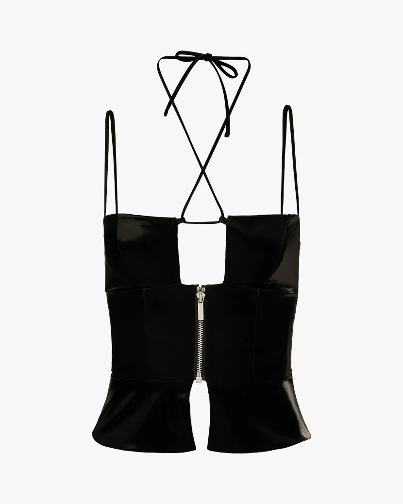Peplum Corset Top | Black - Image 2