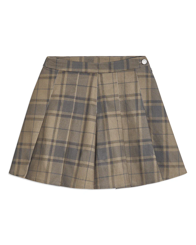 Plaid Pleated High Rise Skirt | Cool Plaid - Image 2