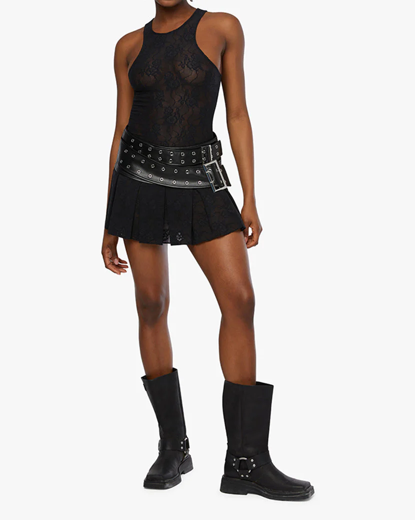 Pleated Micro Mini Skirt | Black - Image 4