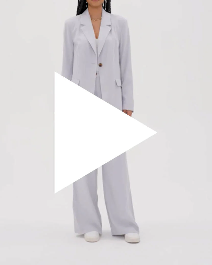 Pleated Twill Trousers | Mist - Image 7