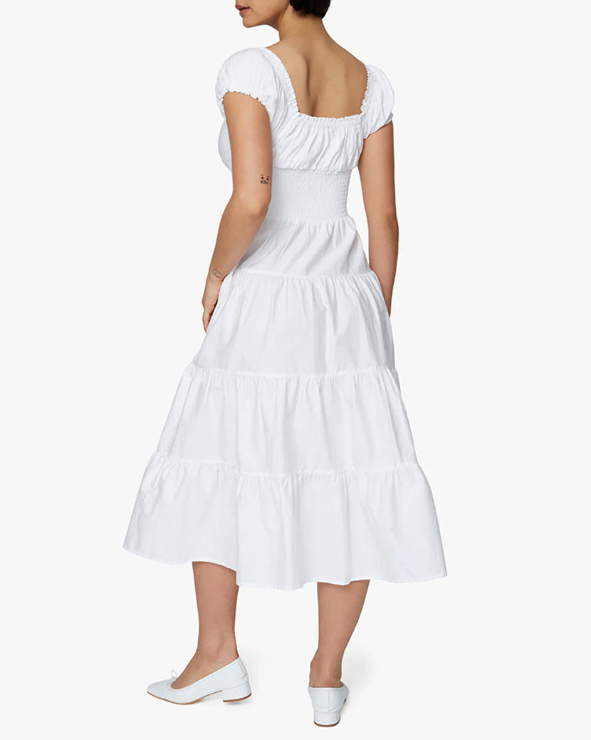 POPLIN MAXI DRESS | Optic White - Image 5