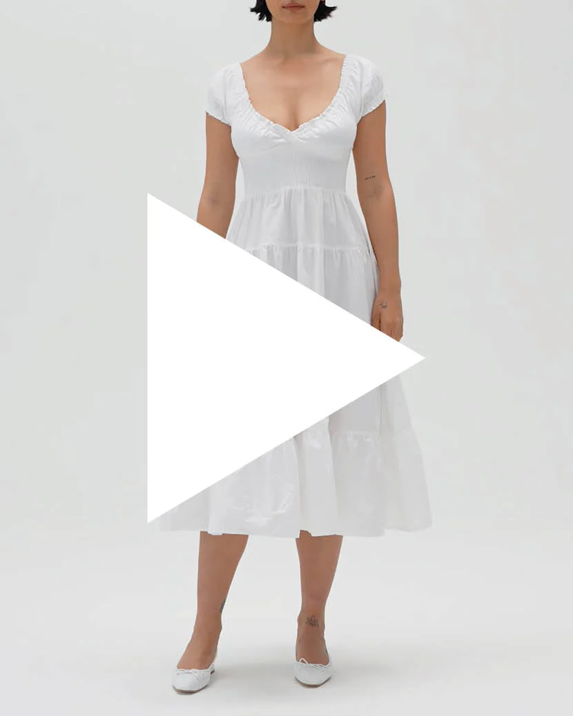 POPLIN MAXI DRESS | Optic White - Image 6
