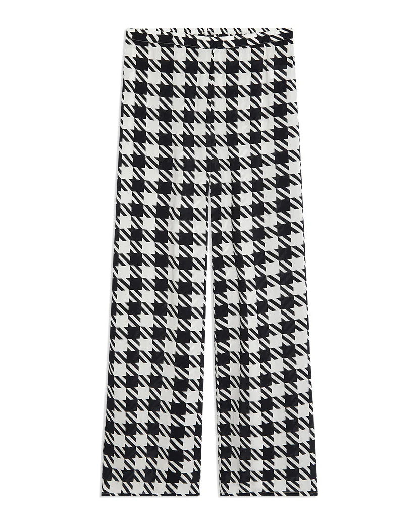 Pull On Oversized Houndstooth Pant | Black White - Image 2