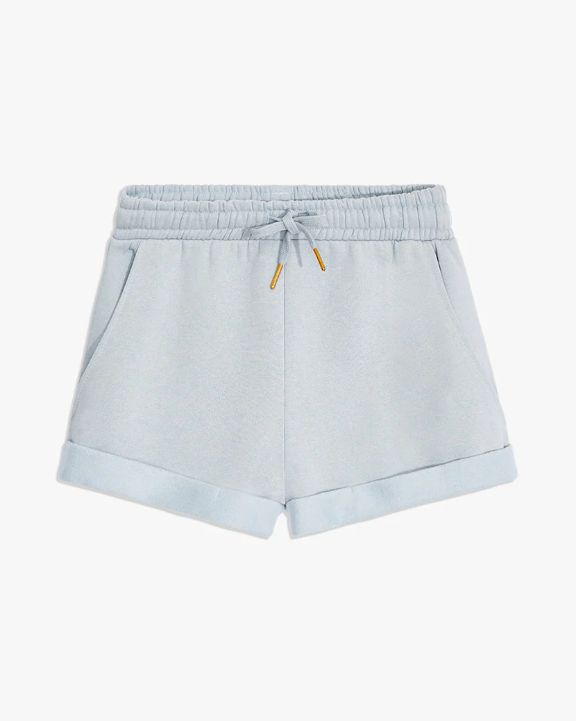 Pull On Sweat Shorts | Pearl Blue