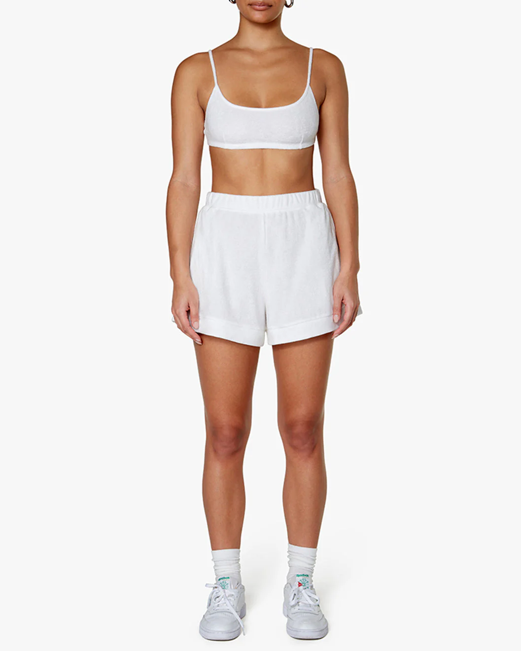 Pull On Towel Terry Bra Top | White - Image 6