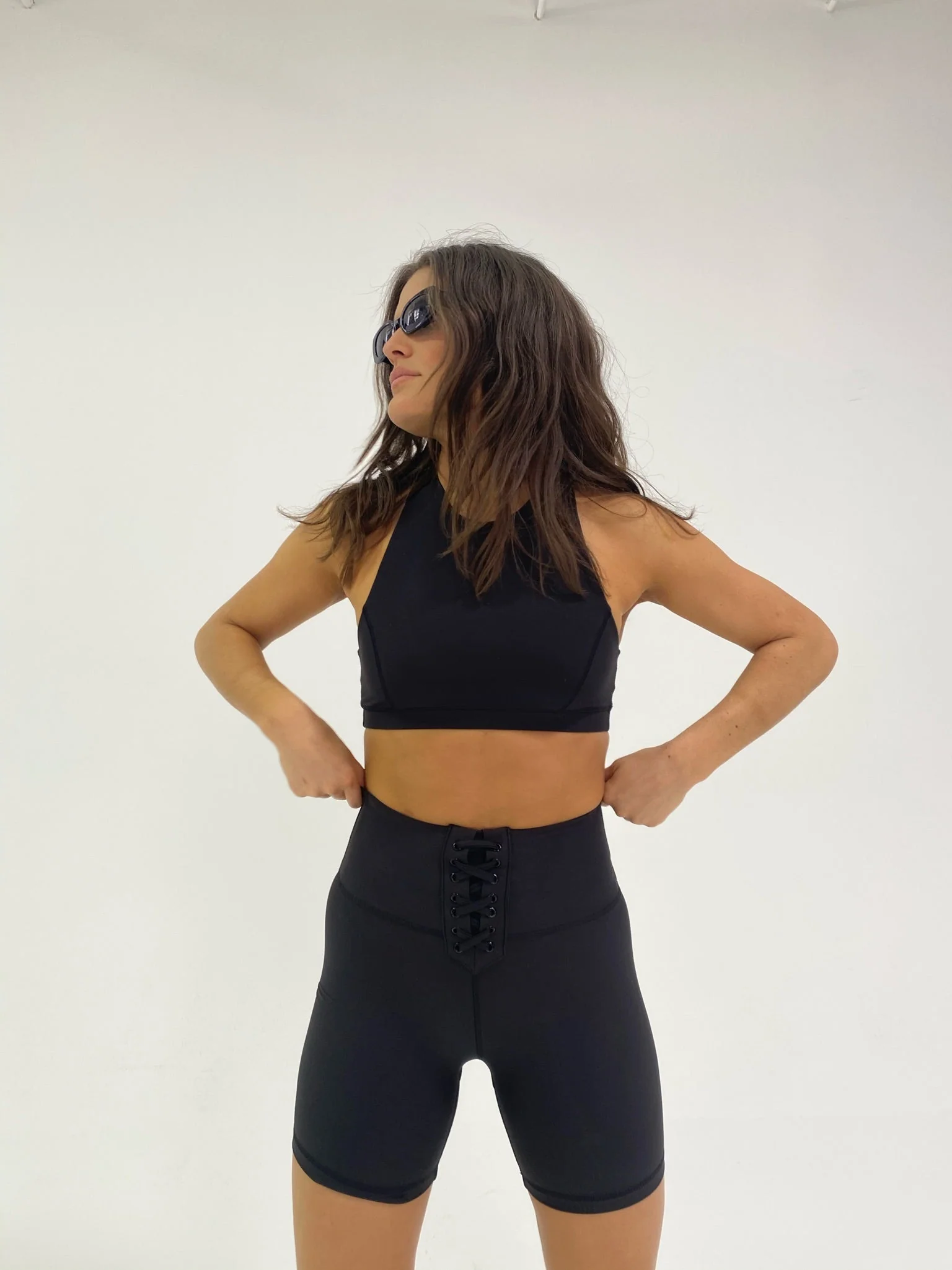 Racerback Bra Brushed Poly | Black - Image 3