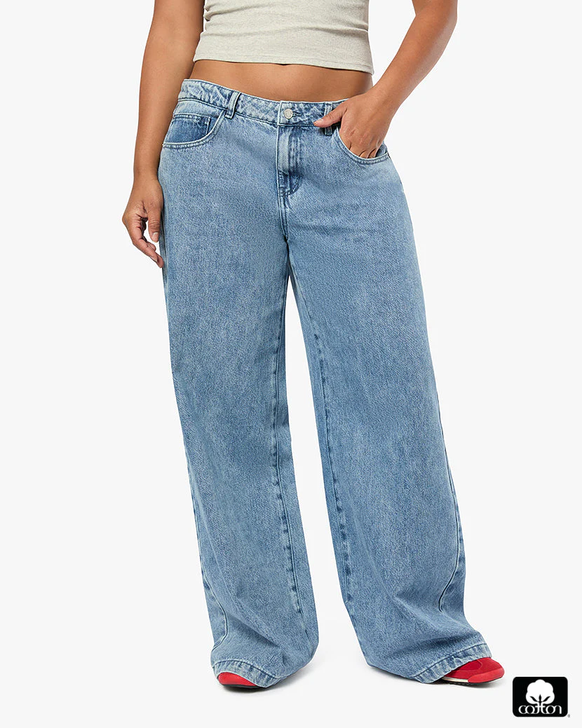 Relaxed Low Rise Baggy Pant | Mid Wash - Image 3