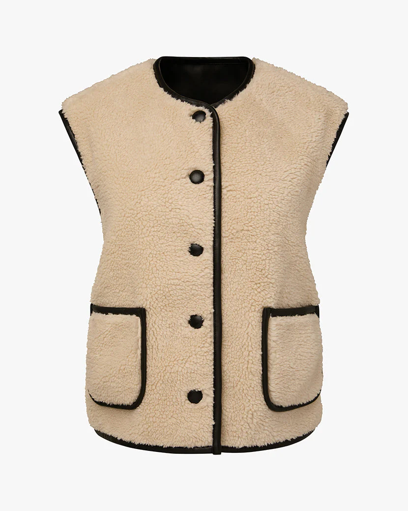 Reversible Vest | Ivory x Black - Image 2