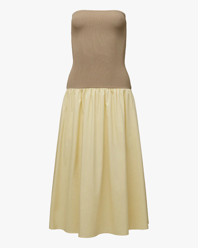 Ribbed Cotton Midi Dress | Oat x Wheat - Image 2