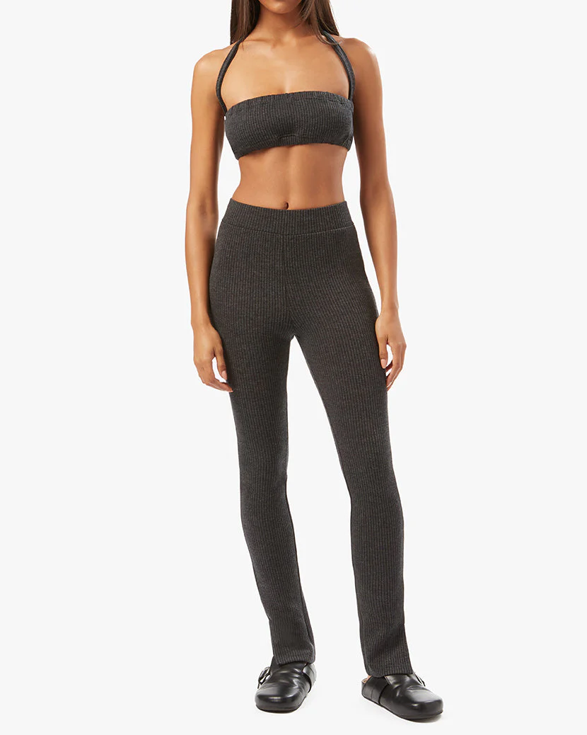 Ribbed Flare Pant | Black - Image 5