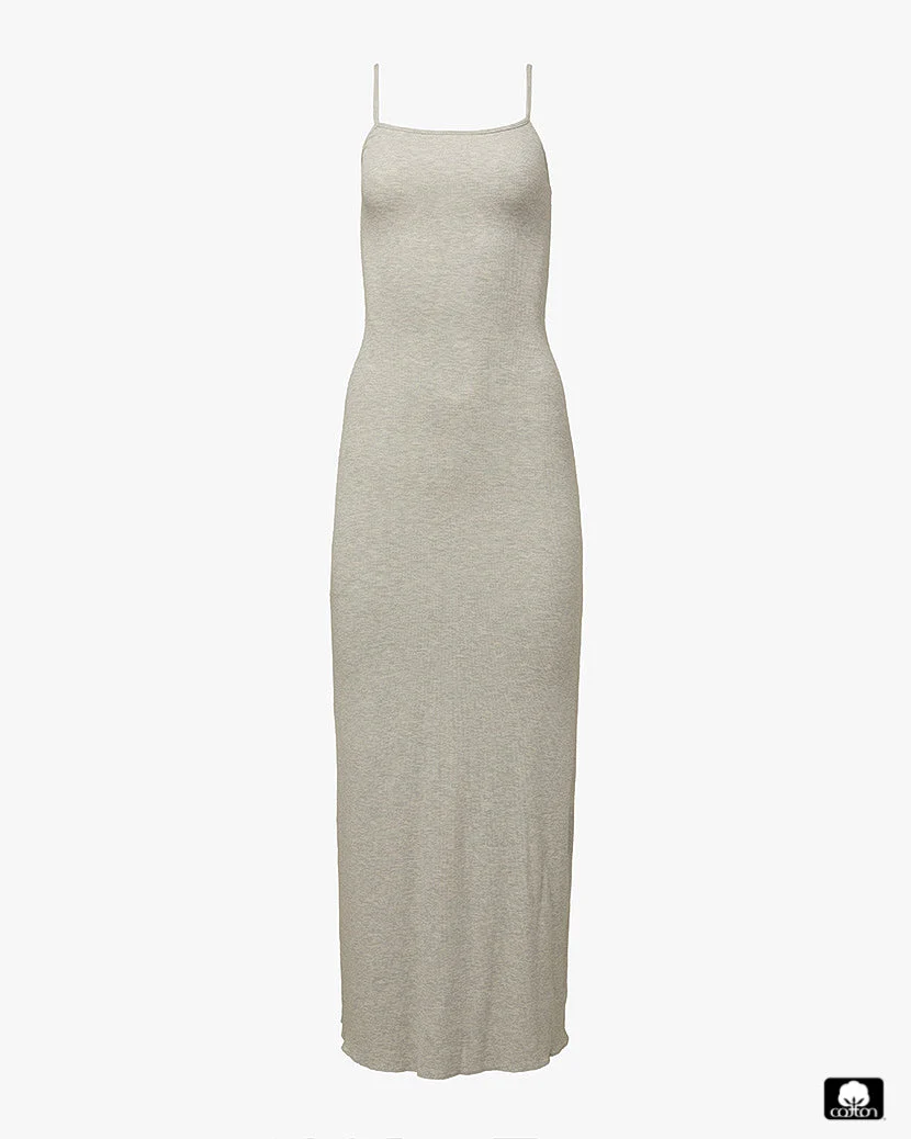 Ribbed Maxi Dress | Heather Grey - Image 2