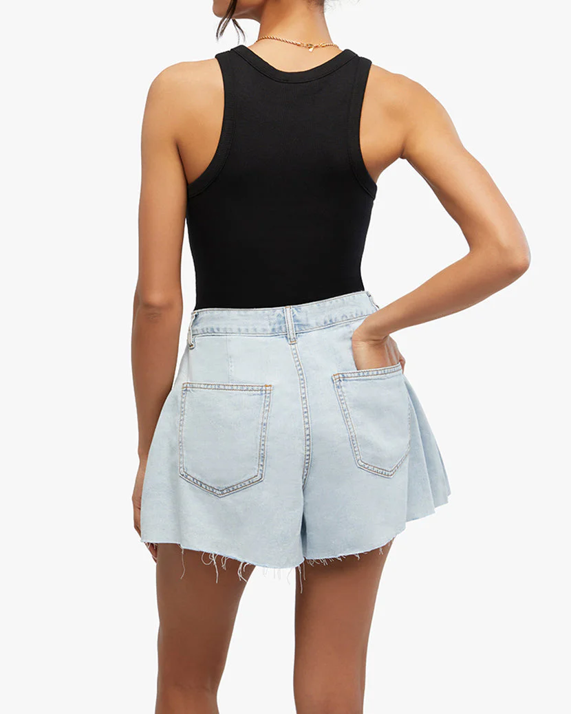 Ribbed Rayon Jersey Tank | Black - Image 3