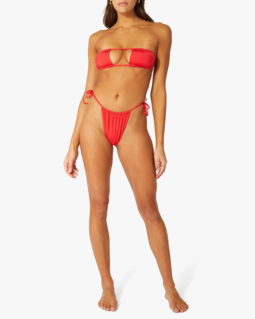 Ruched Bandeau Bikini Top | Ruby - Image 5