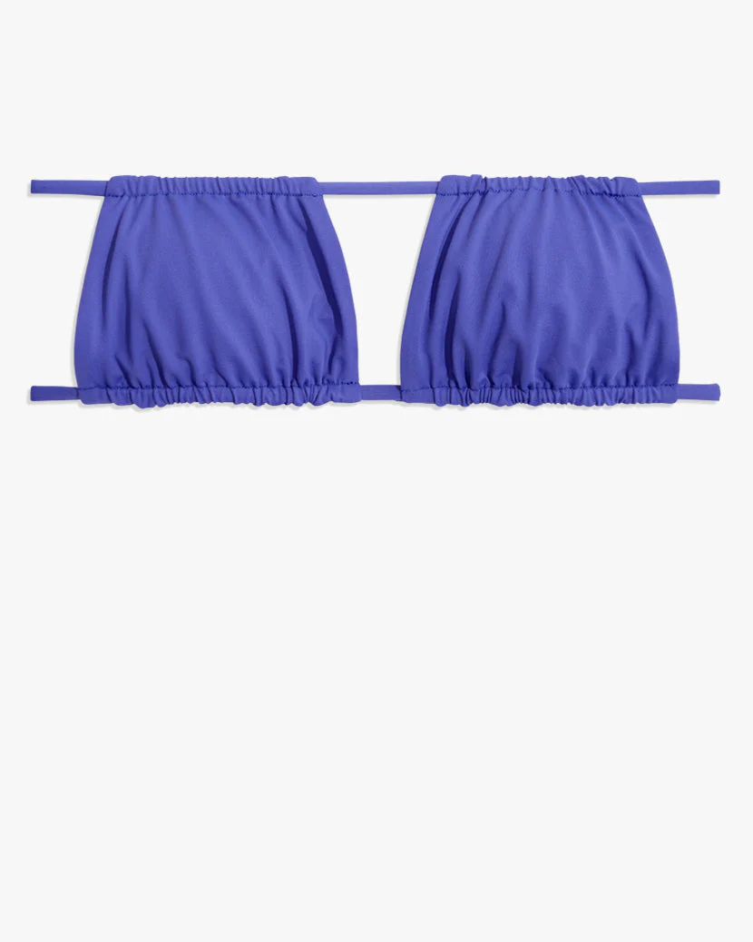 Ruched Bandeau Bikini Top | Sapphire