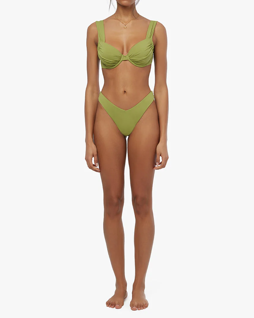 Ruched Claudia Bikini Top | Fern - Image 6