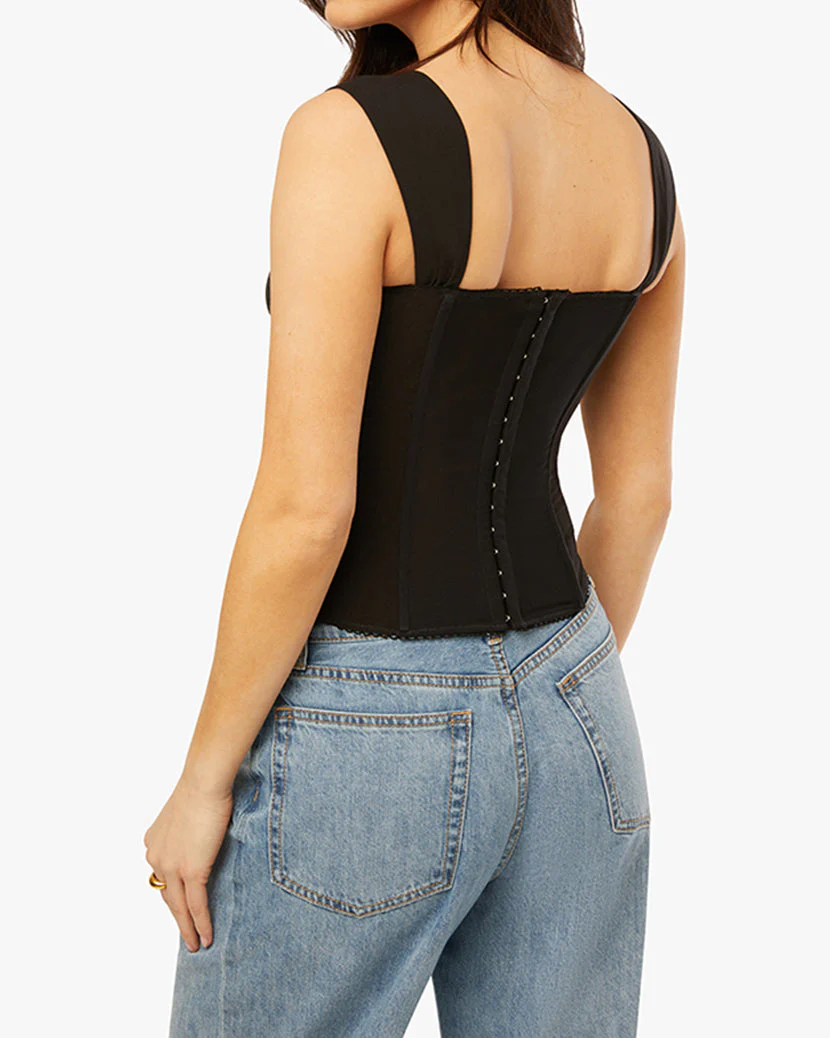 Ruched Cup Corset | Black (V1) - Image 6