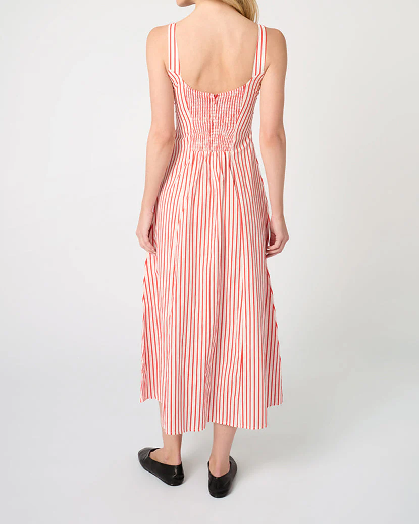 Ruched Cup Midi Dress | Vibrant Red - Image 5