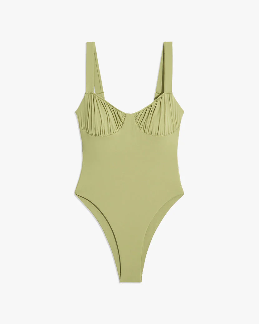 Ruched Cup One Piece | Sage - Image 2