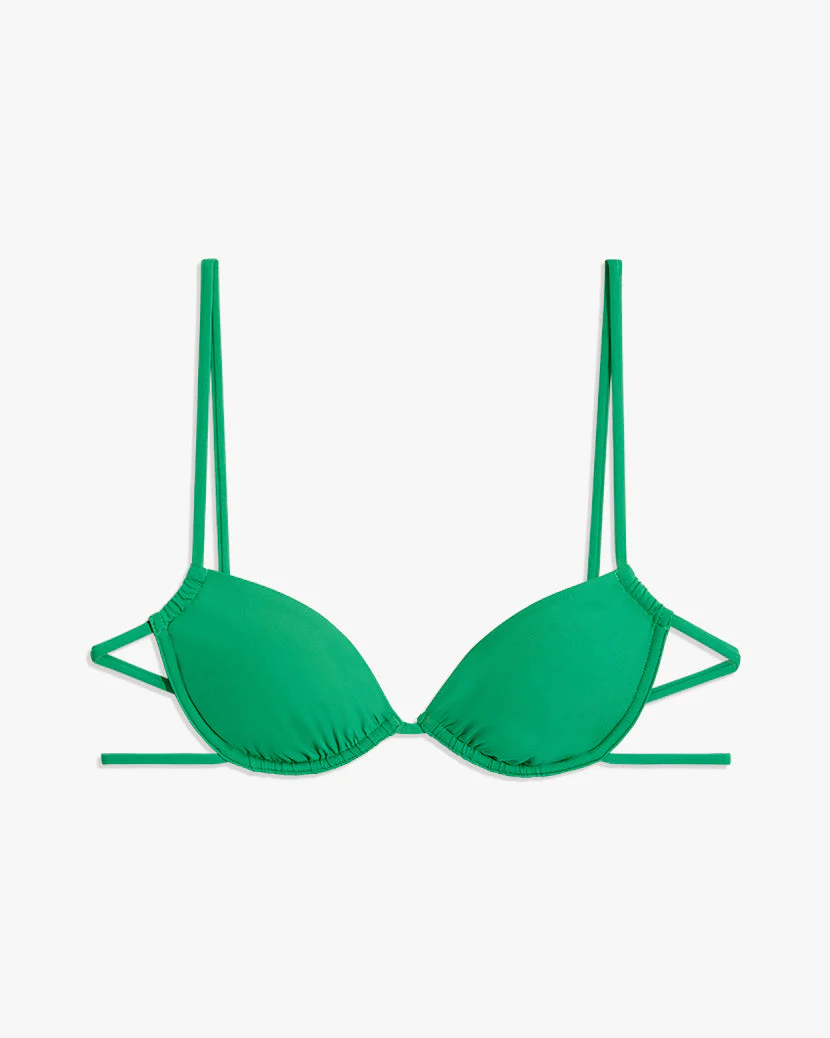 Ruched Underwire Bikini Top | Emerald - Image 2