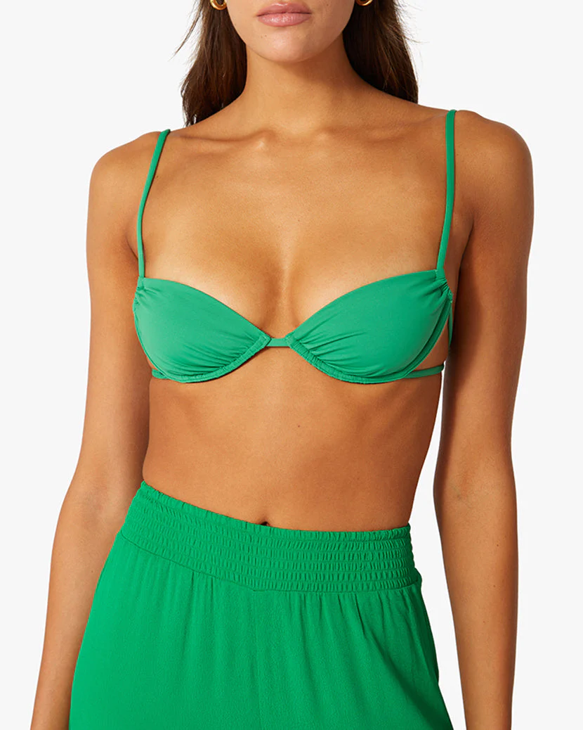 Ruched Underwire Bikini Top | Emerald - Image 3