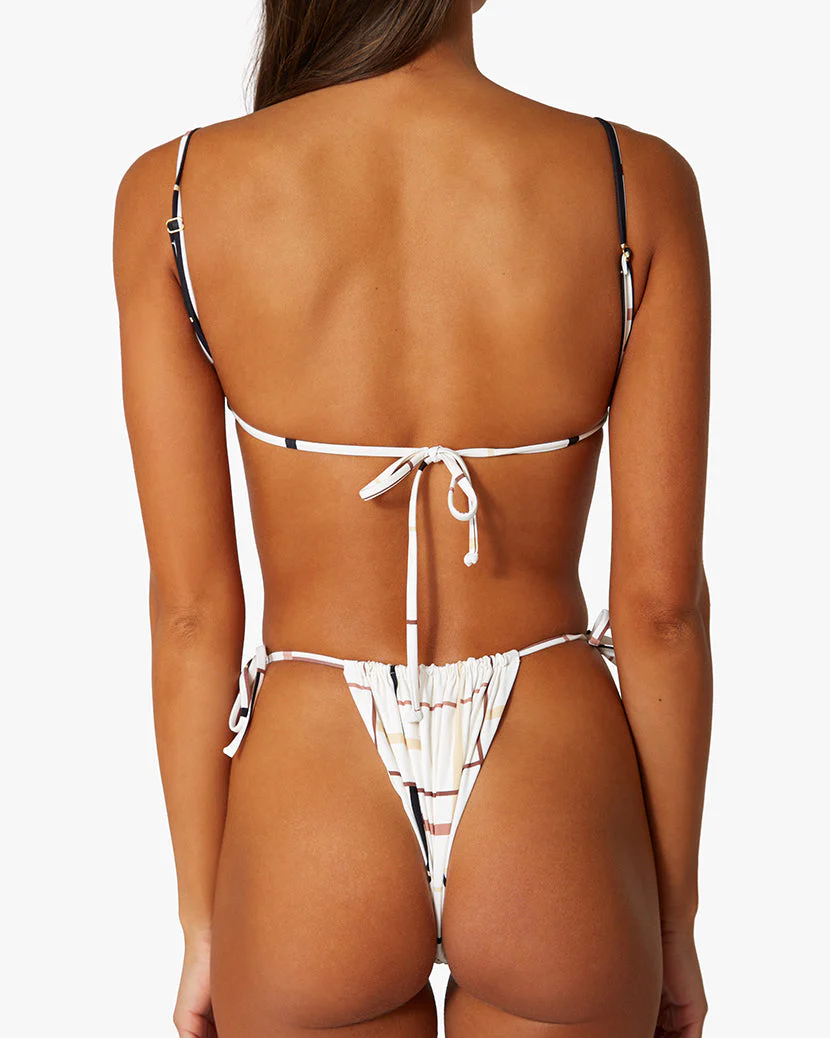 Ruched Underwire Bikini Top | Pearl Multi Geo Lines - Image 5