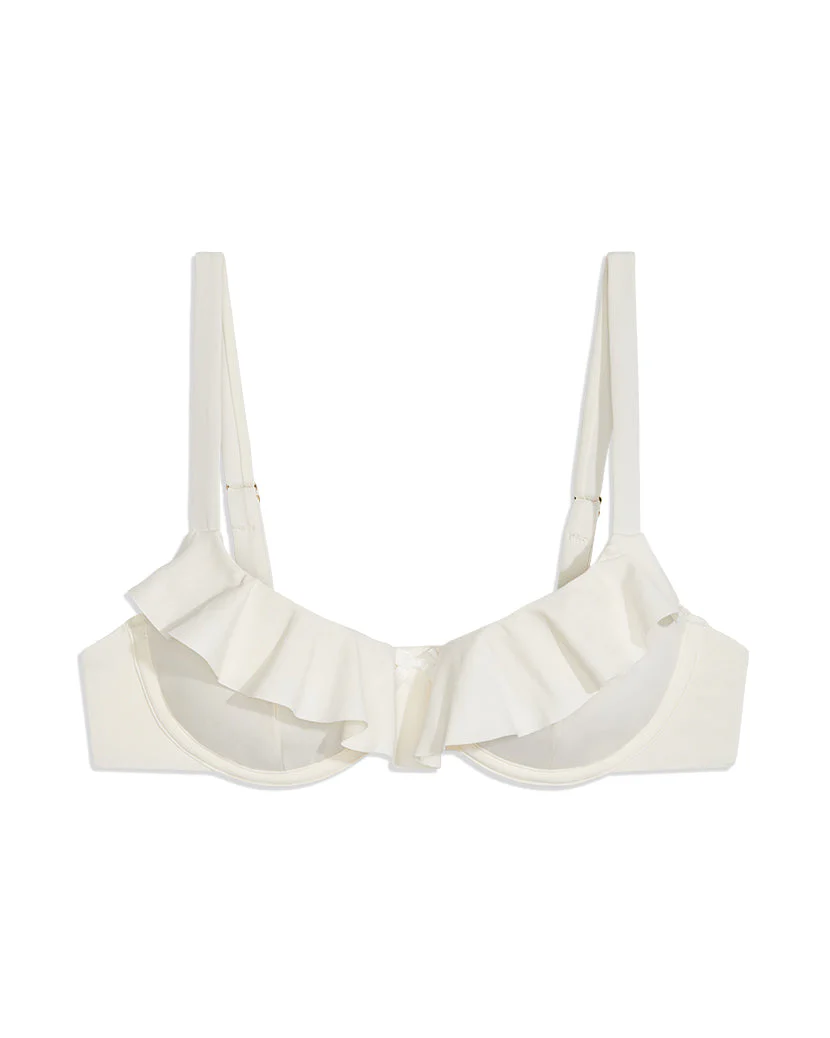 Ruffle Bikini Top | Off White - Image 2