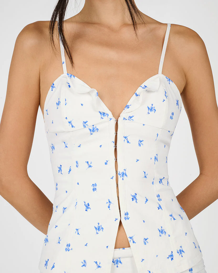 Ruffle Corset Top | Sky - Image 5