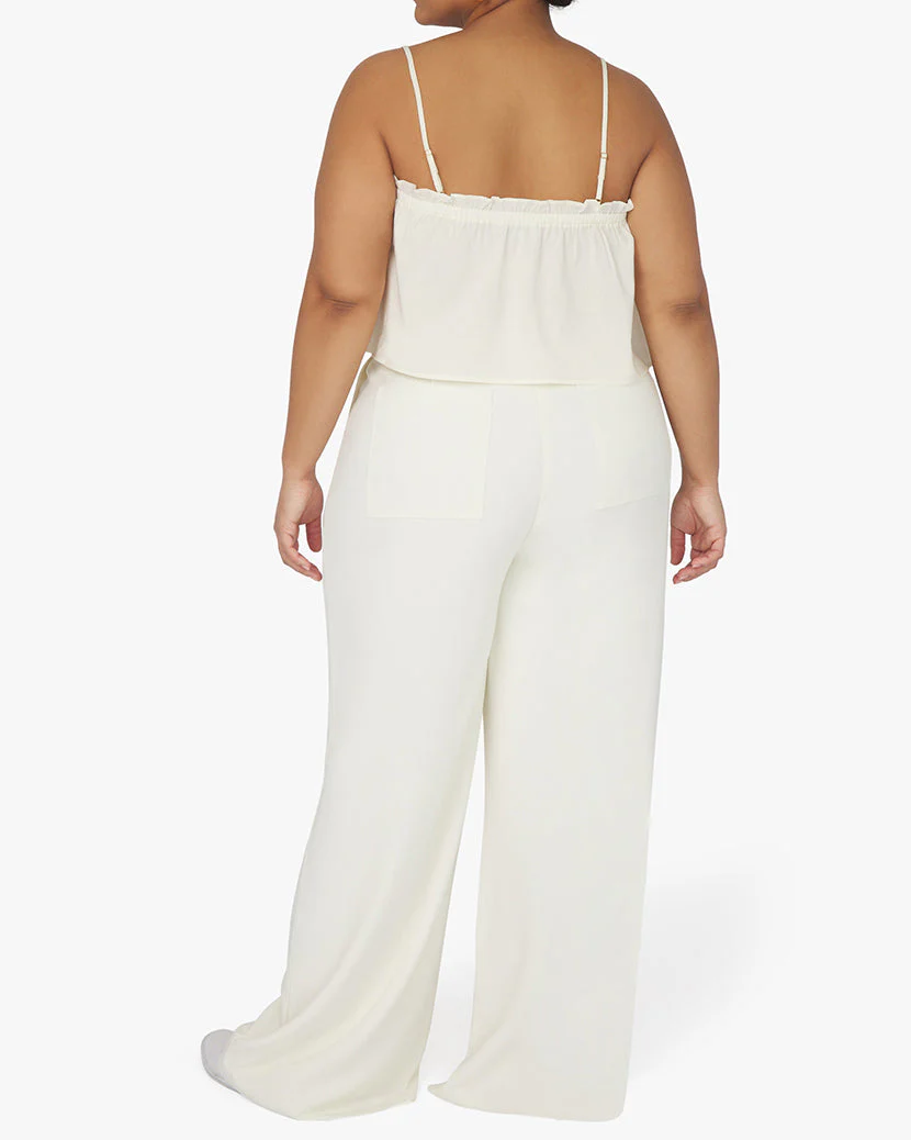 Ruffle Cotton Voile Cami Top | Ivory - Image 4