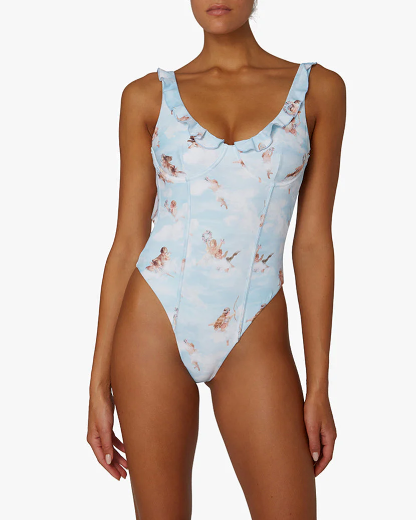 Ruffle One Piece | Baby Angels Baby Blue - Image 3