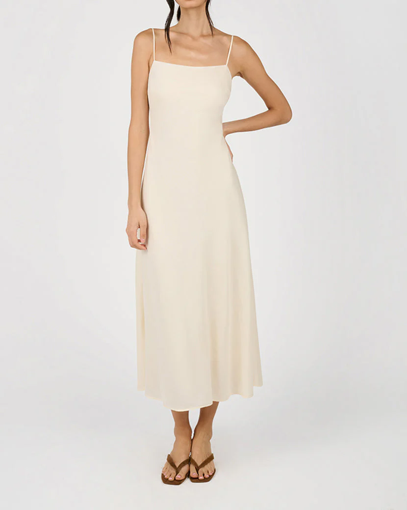 Ruffle Shawl Collar Maxi Dress | Ivory - Image 4
