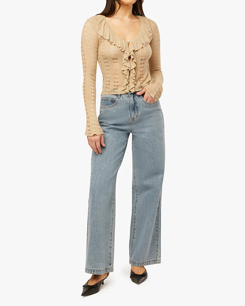 Ruffle Sweater | Safari - Image 3