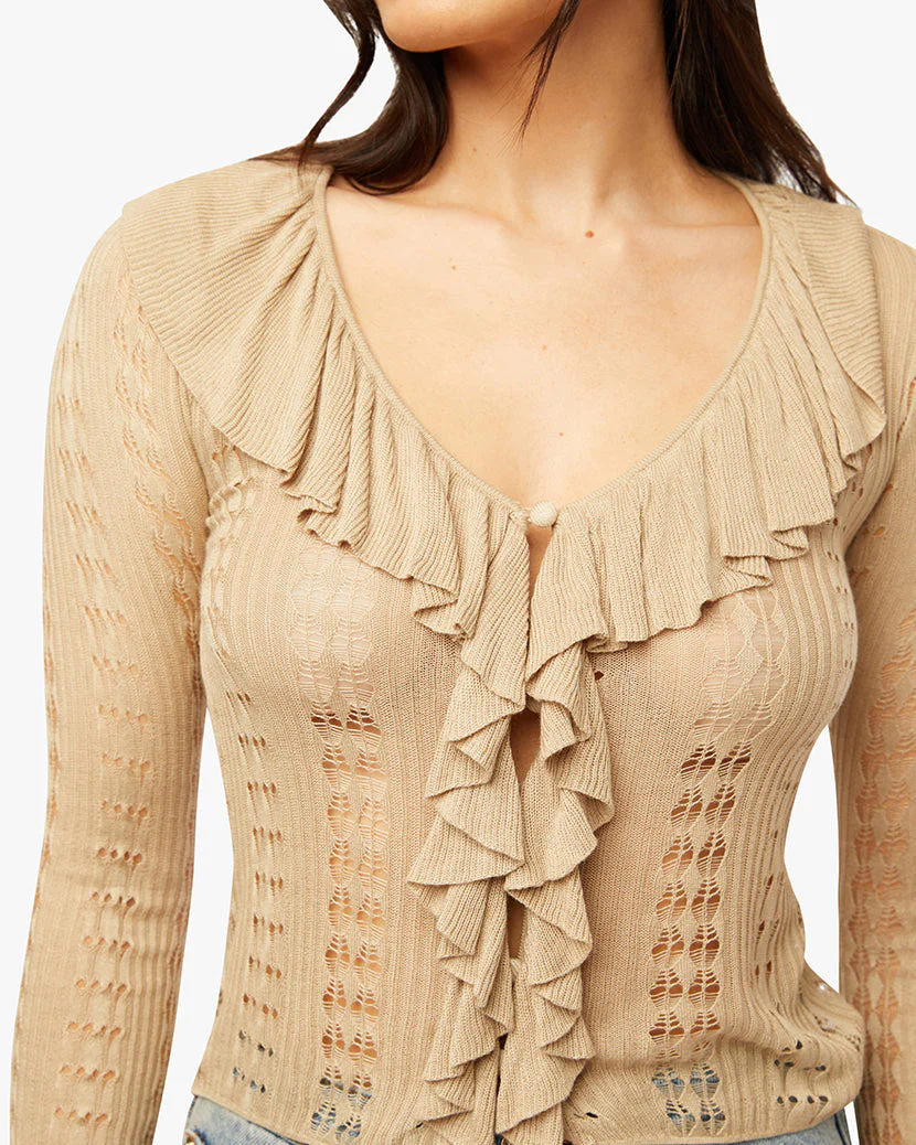 Ruffle Sweater | Safari - Image 4