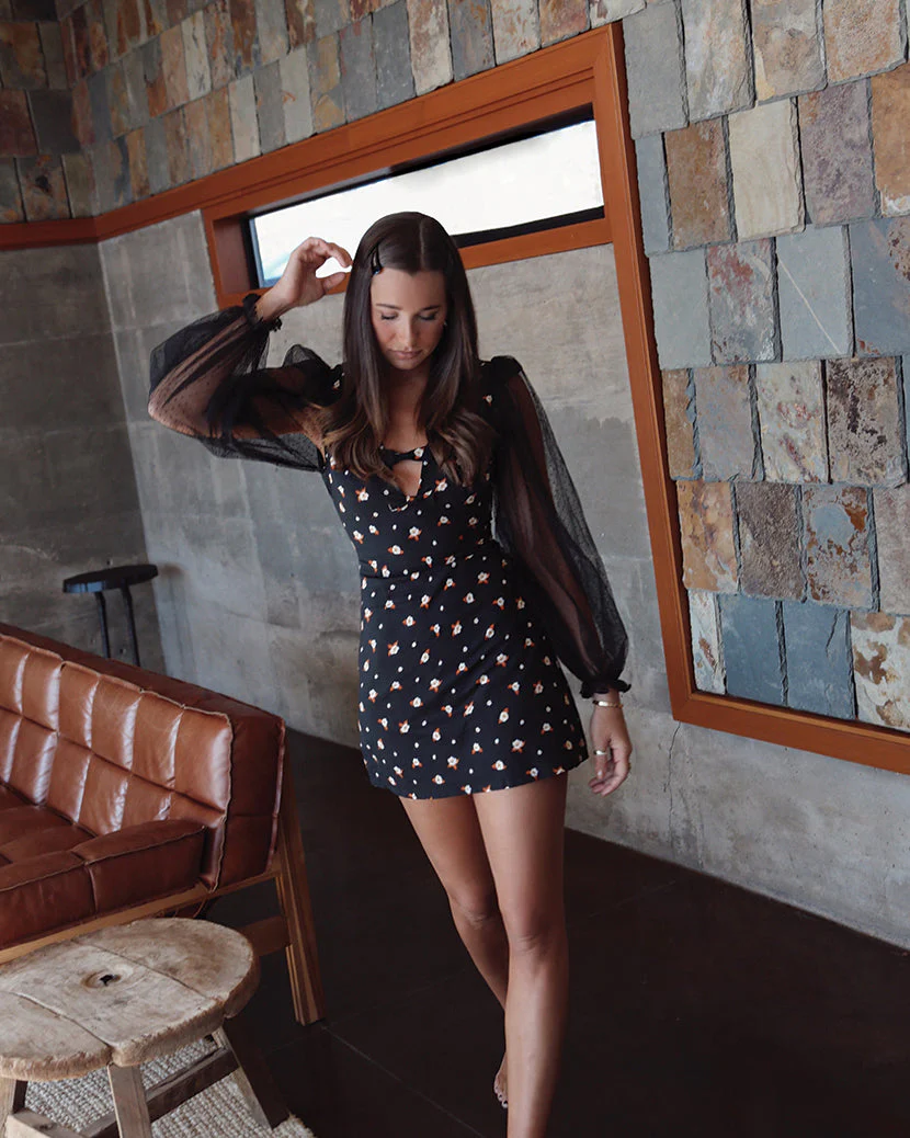 Sadie Dress | Black Floral - Image 2