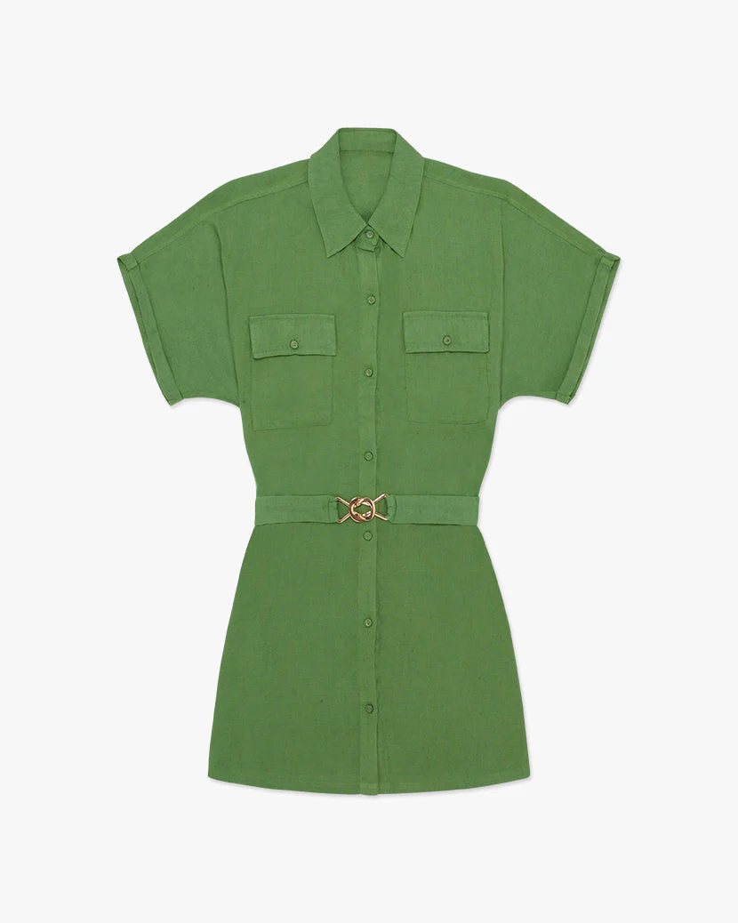 Safari Midi Dress | Palm Green - Image 2