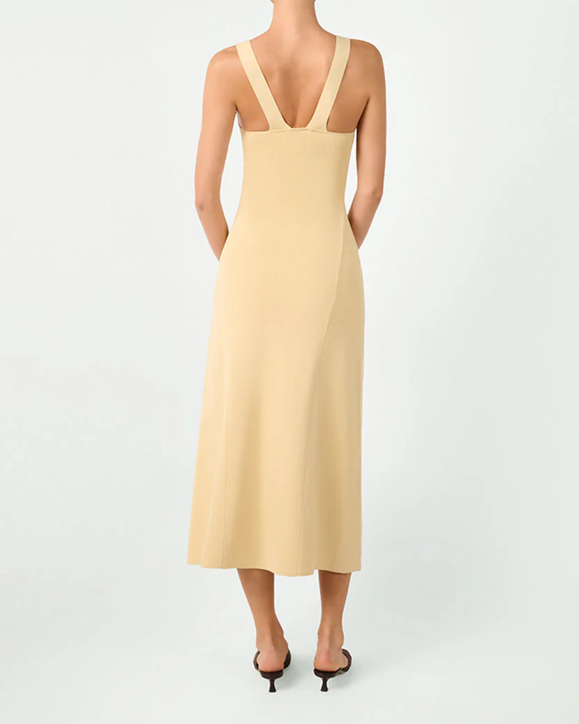 Scoop Neck Midi Dress | Wheat - Image 5