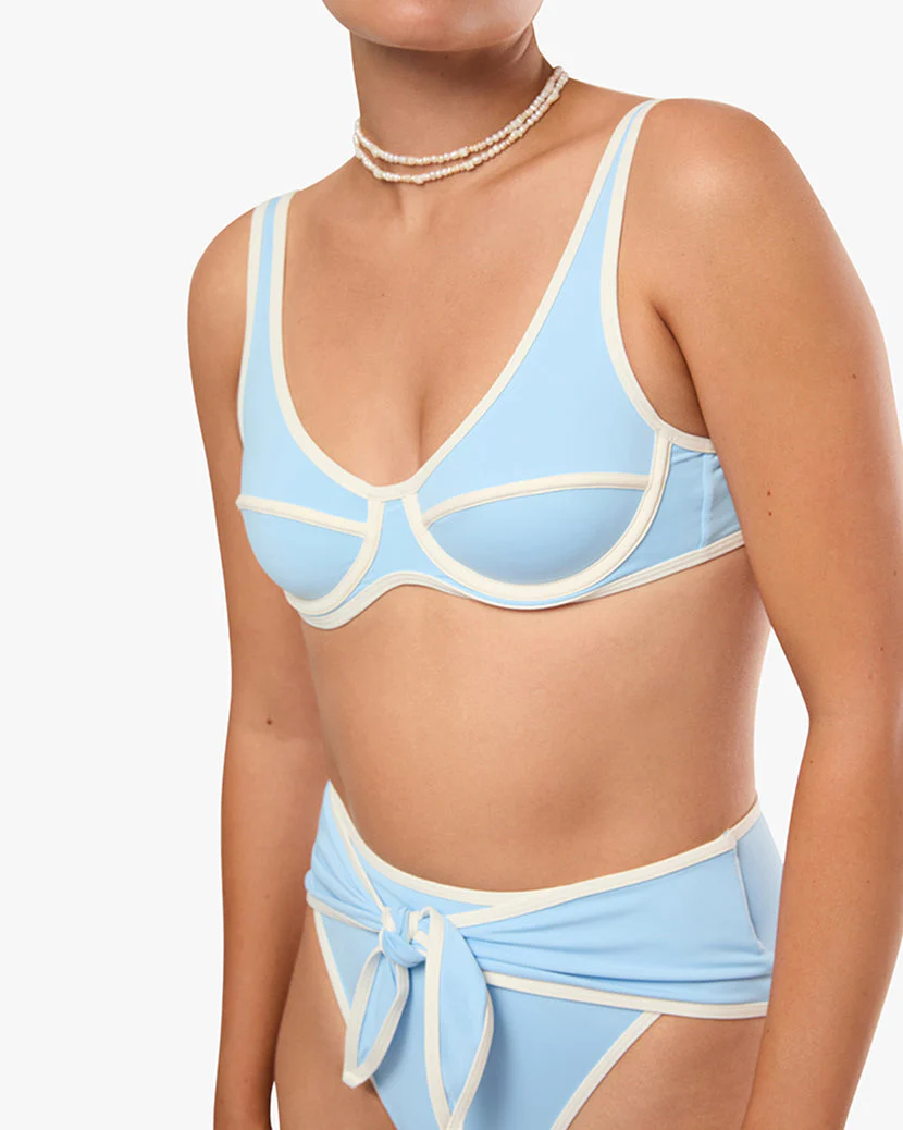 Scoop Underwire Top | Baby Blue x Off White - Image 6