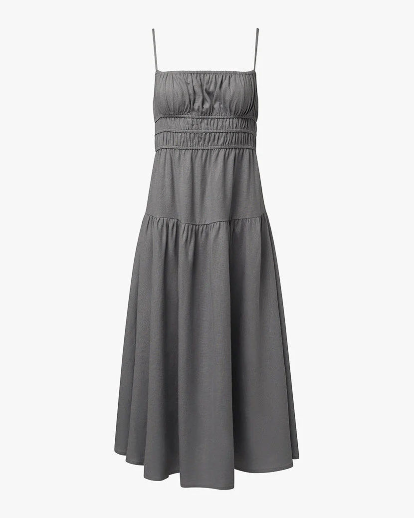 Scrunchie Midi Dress | Dusty Blue - Image 2