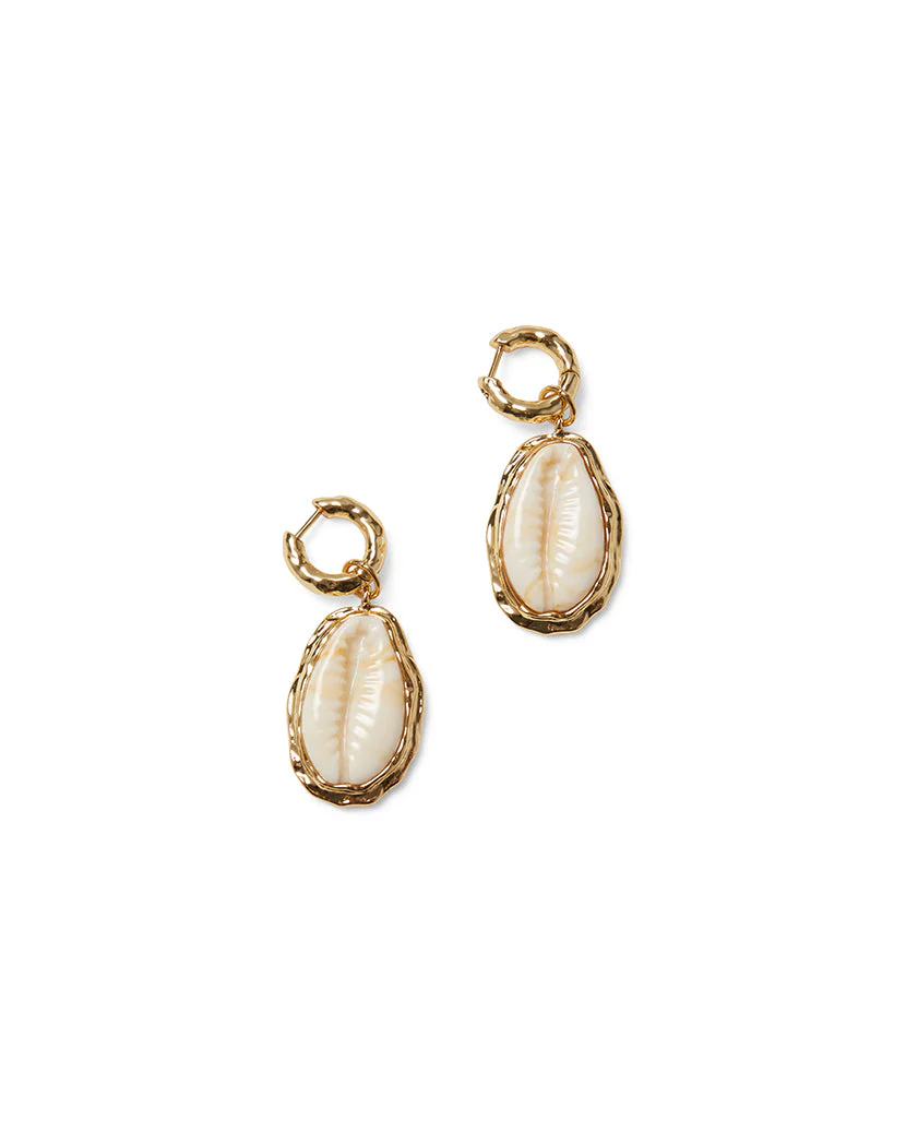 Shell Drop Earrings | Gold