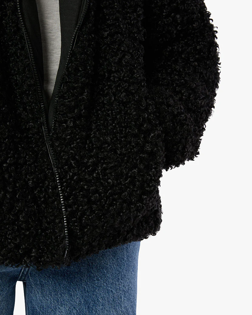 Sherpa Hooded Jacket | Black - Image 4