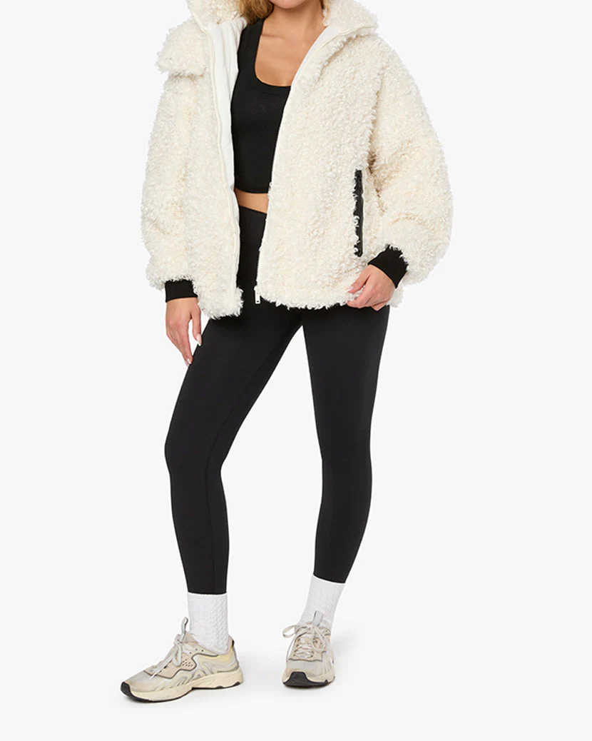 Sherpa Hooded Jacket | Ivory - Image 3