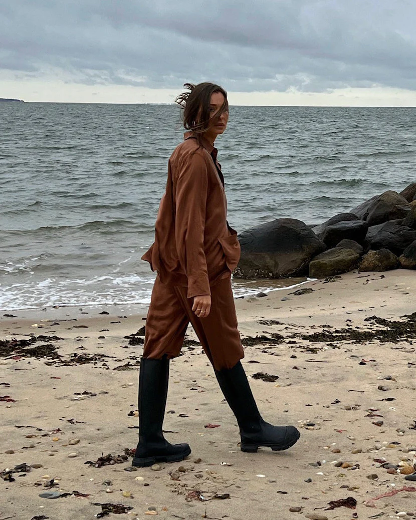 Silk Dani Shirt Dress | Tortoise Shell - Image 3