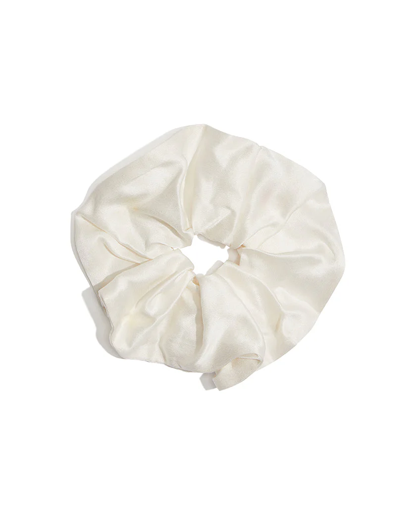 Silk Oversized Scrunchie | Ivory