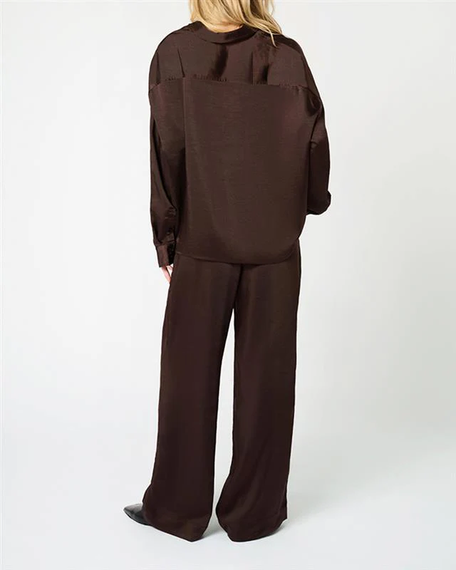 Silky Trouser Pant | Chestnut - Image 6
