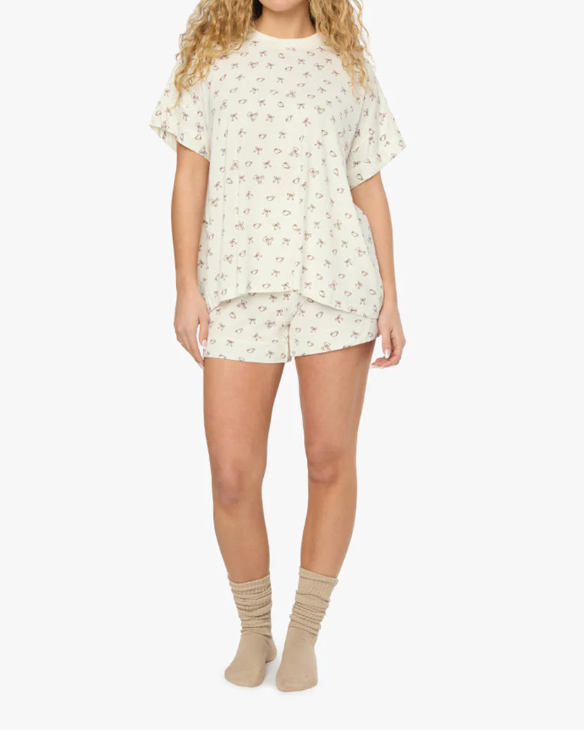 Sleep Tee | Ivory x Chestnut - Image 4