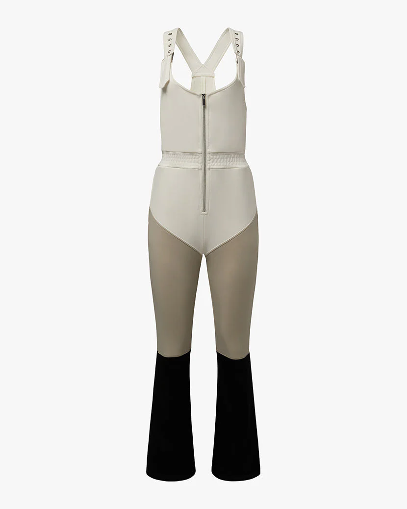 Sleeveless Ski Suit | Off White x Taupe x Black - Image 3